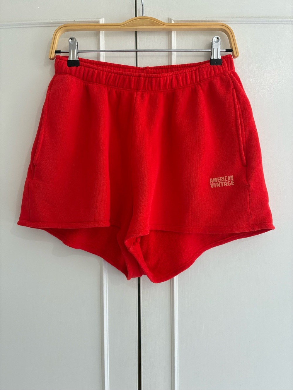 American Vintage Izubird Strawberry Red Shorts - Picture 2 of 5